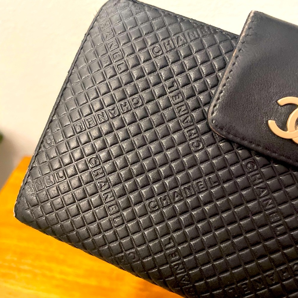 COPY - CHANEL Lambskin Diamond Quilted Black Large Wallet 💯 AUTHENTIC - Picture 4 of 16